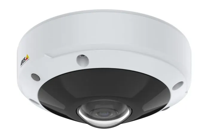 Panoramic 360-degree view captured by AXIS M3077 camera.