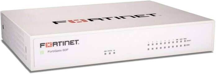 FortiGate 60F Firewall with FortiCare Premium and FortiGuard UTP for network security.