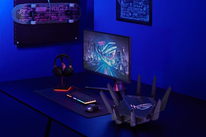 Gaming network setup with router and switch