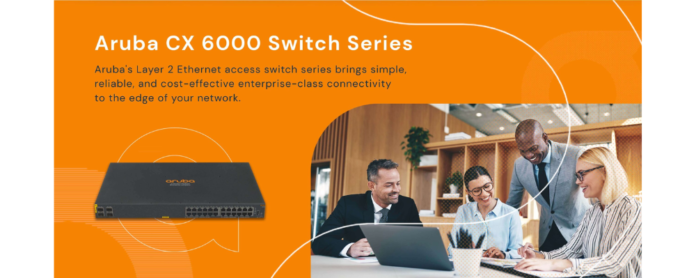Aruba Layer 2 switch with multiple ports for network connectivity