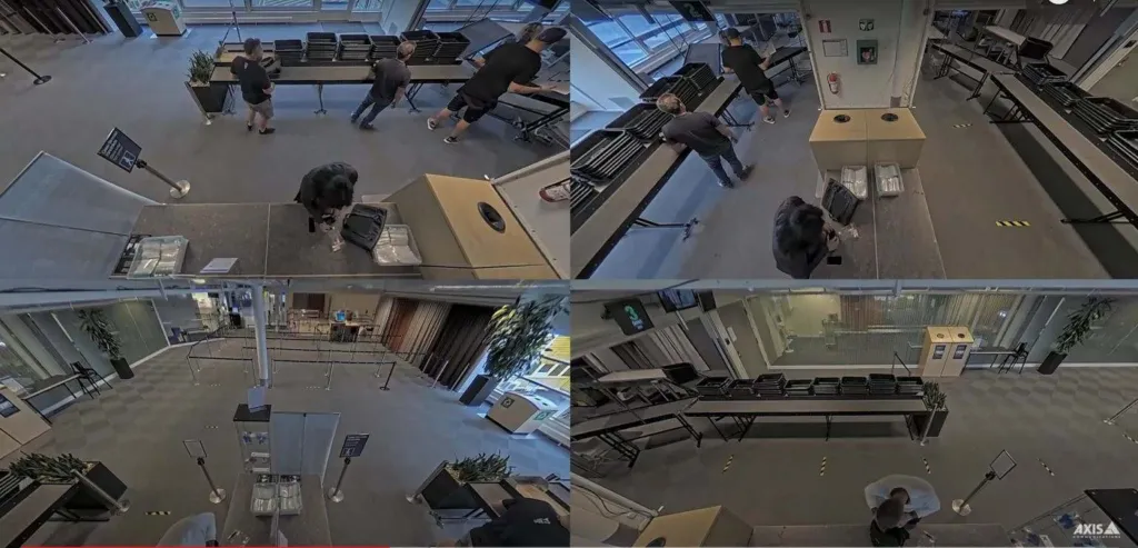 "Experience intelligent surveillance with AXIS M3077's smart features."