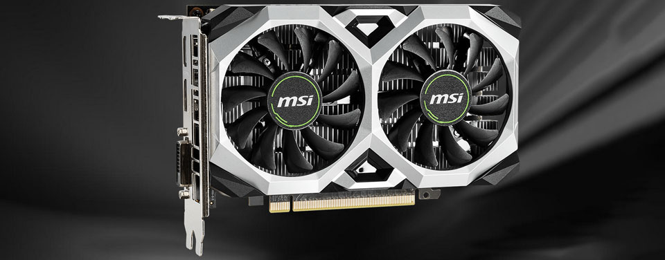 Compact MSI GTX 1650 Ventus XS OC GPU for small builds and casual gamin"