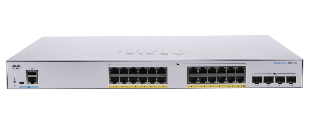 Cisco CBS350-24P-4X Switch with Power over Ethernet