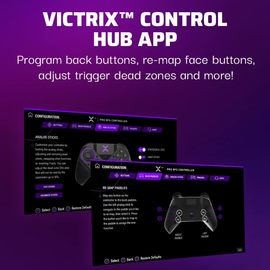 
PDP Victrix Pro BFG Wireless Gaming Controller for Playstation 5 / PS5, PS4, PC, Modular Esports Gamepad,