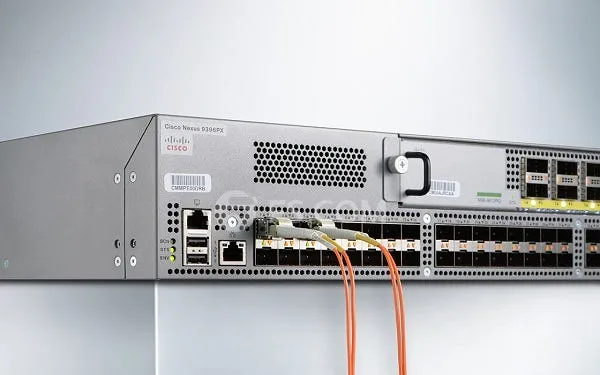 Side-by-side image of budget and high-end network switches