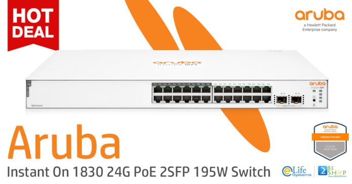 Jazz Cyber Shield reviews the HPE Instant On 1830 24-Port PoE Switch. Smart-managed, Gigabit speeds, 12 PoE ports, SFP uplinks. Ideal for small businesses.