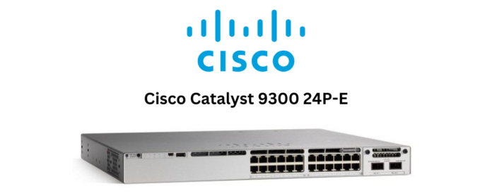 Cisco Catalyst 9300 24P-E network switch with PoE+ support for enhanced business connectivity.