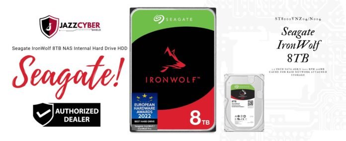 Seagate IronWolf 8TB NAS Internal Hard Drive – High-Performance Storage for NAS Systems