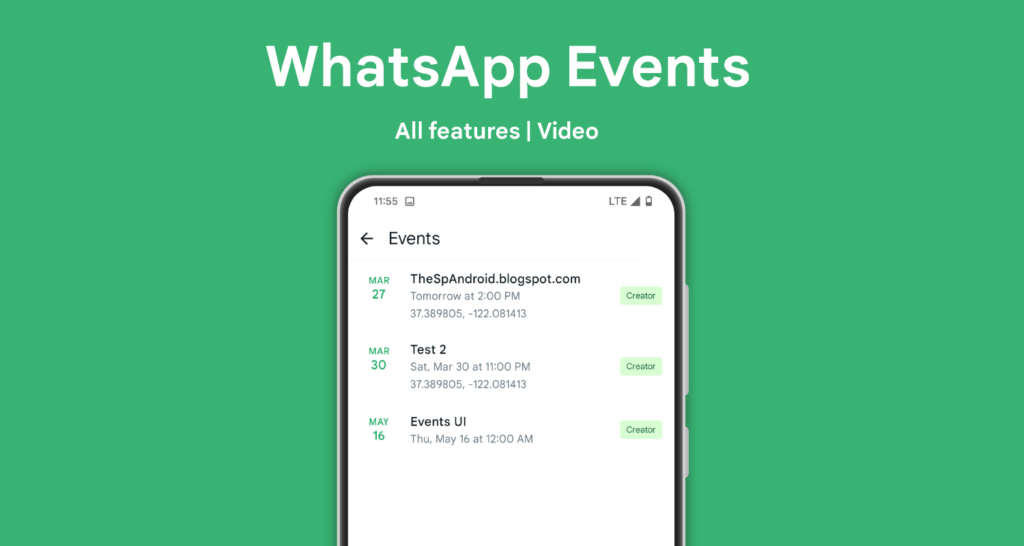 New WhatsApp event feature competing with calendar apps