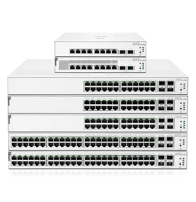 Compact Aruba Instant On 1930 8G PoE switch for small business networks.