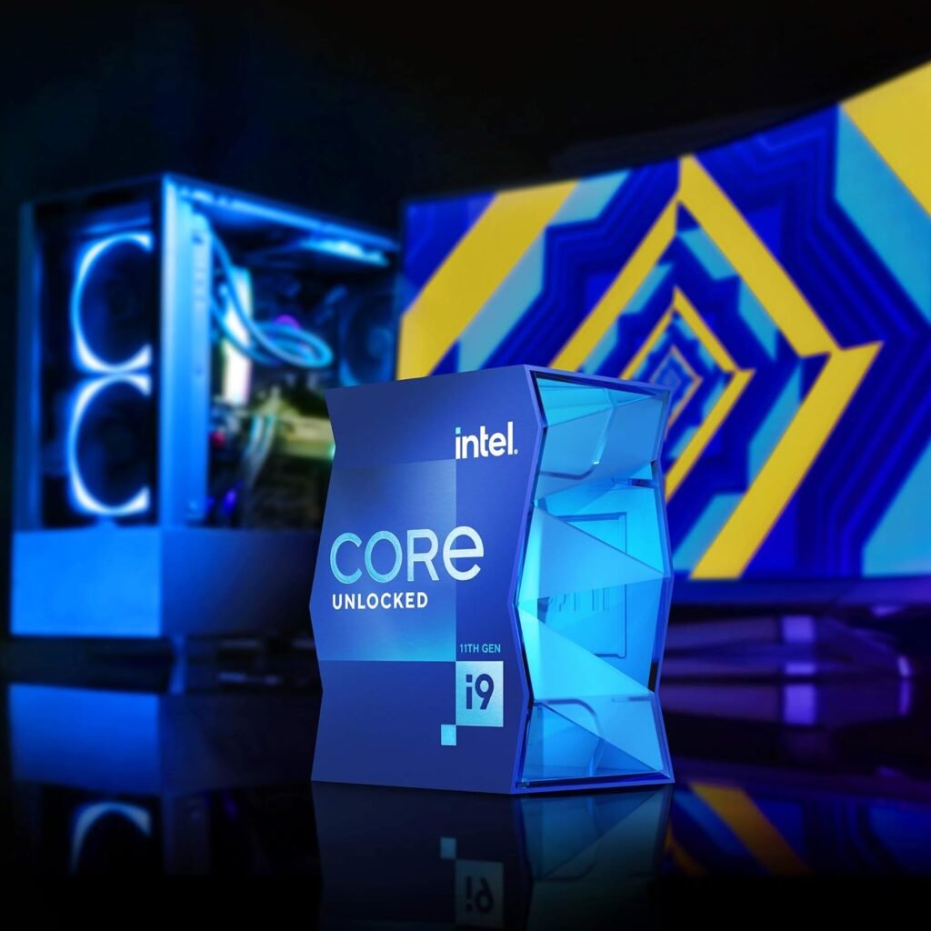 A graphic comparing the i9-11900K to newer CPUs in terms of performance benchmarks.