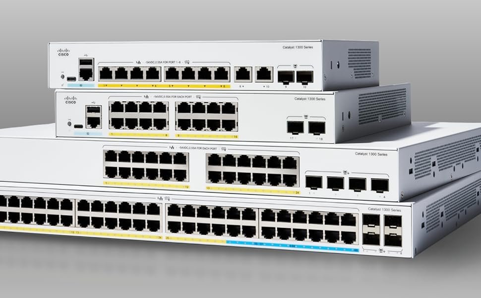 Cisco C1300-24T-4G 24-Port Switch for Growing Businesses with clean serial