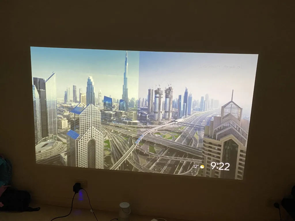 Optoma UHD50X True 4K UHD Projector showing 4K visuals