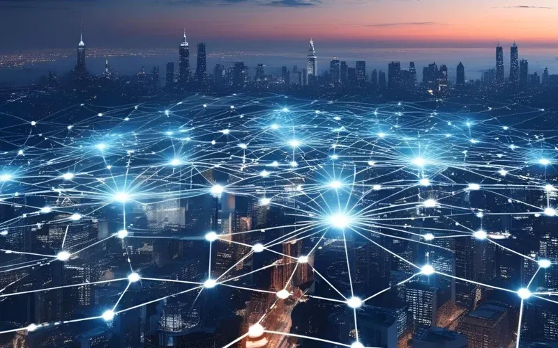 Close-up of fiber optic cables with a circuit board in the background, representing the infrastructure behind 10G technology.