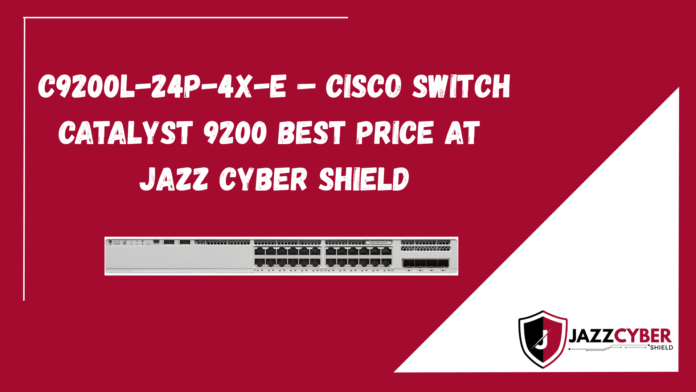 Is Cisco C9200L-24P-4X-E a future-proof switch for offices – front view of Cisco Catalyst 9200L switch