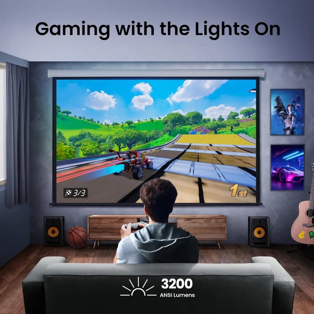 BenQ TK710 4K Laser Projector showcasing bright visuals