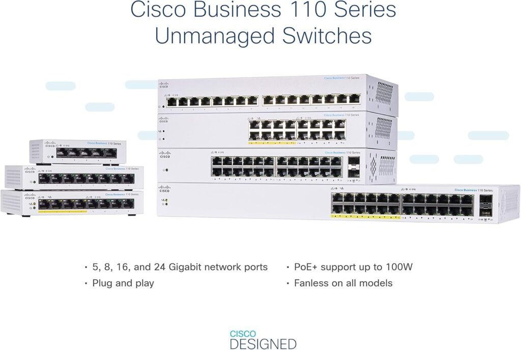 Cisco CBS110-24PP Affordable Gigabit Switch for office setups