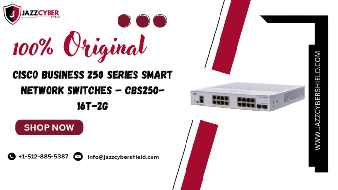 Cisco CBS250-16T-2G Smart Switch front view