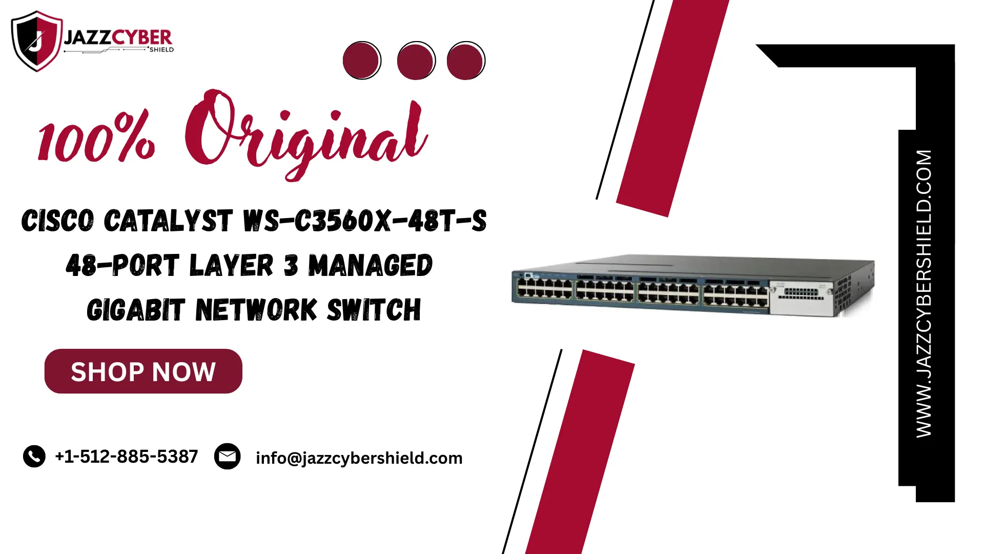 Cisco WS-C3560X-48T-S for Enterprise Networking front view