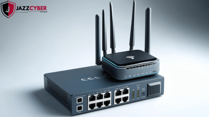 Router and managed switch setup in enterprise network