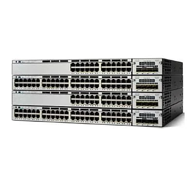 Stackable Gigabit Cisco switch WS-C3750X-24T-S with clean serial