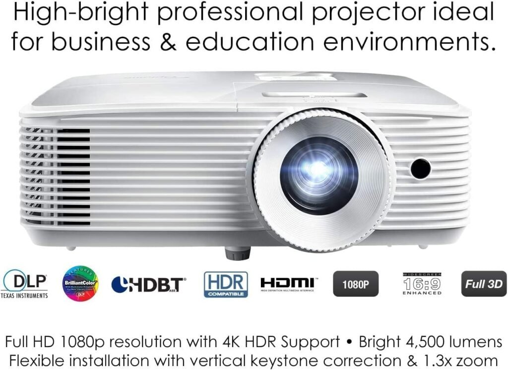 Optoma EH412x Under $1000 at Jazz Cyber Shield – Portable Business Projector

