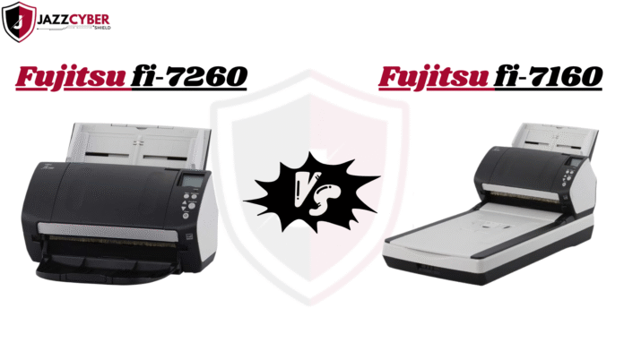 Fujitsu fi-7260 high-speed document scanner with 60ppm speed and 100-sheet ADF