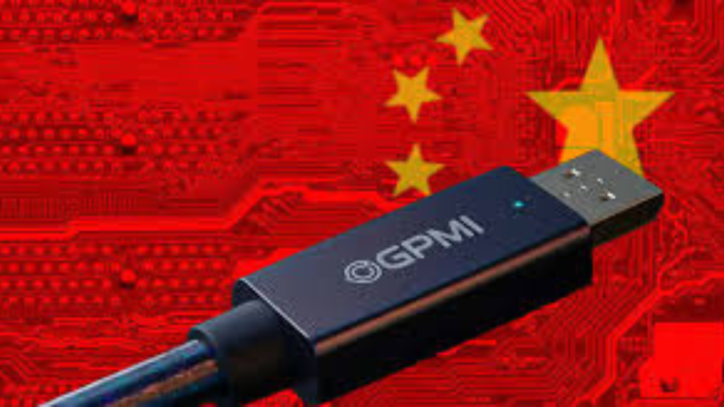 GPMI technology in 2025 single cable docking setup showing one GPMI cable simultaneously transmitting 8K display output high speed data and 240 watt power delivery to laptop