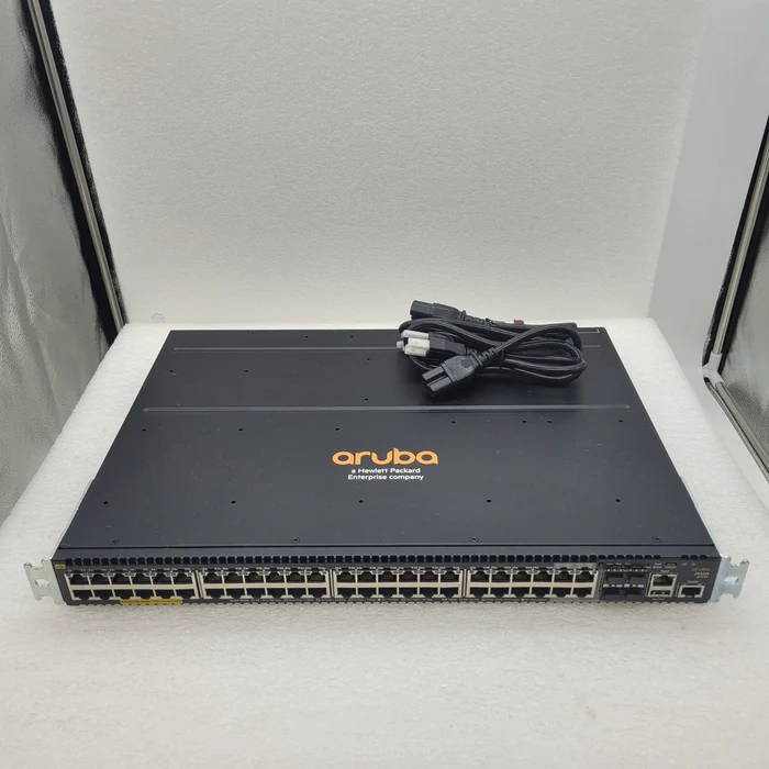 JL322A stackable or modular for network expansion - Rear view with power modules

