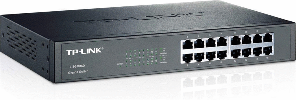 Comparison chart showing Cisco vs TP-Link vs Netgear switch specifications