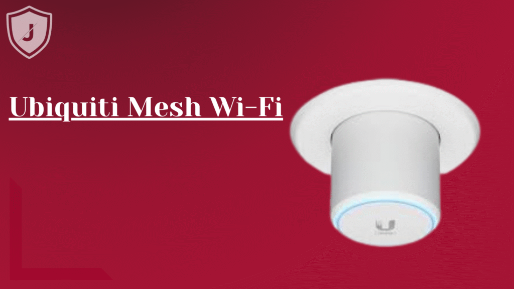 Ubiquiti UniFi mesh Wi-Fi access points in a modern business setup for enterprise-grade networking.