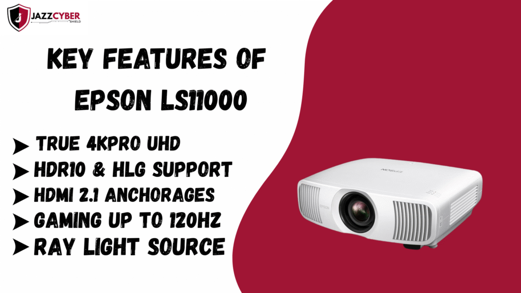 Key features of Epson LS11000 4K PRO-UHD Laser Projector with HDR10+ and HDMI 2.1