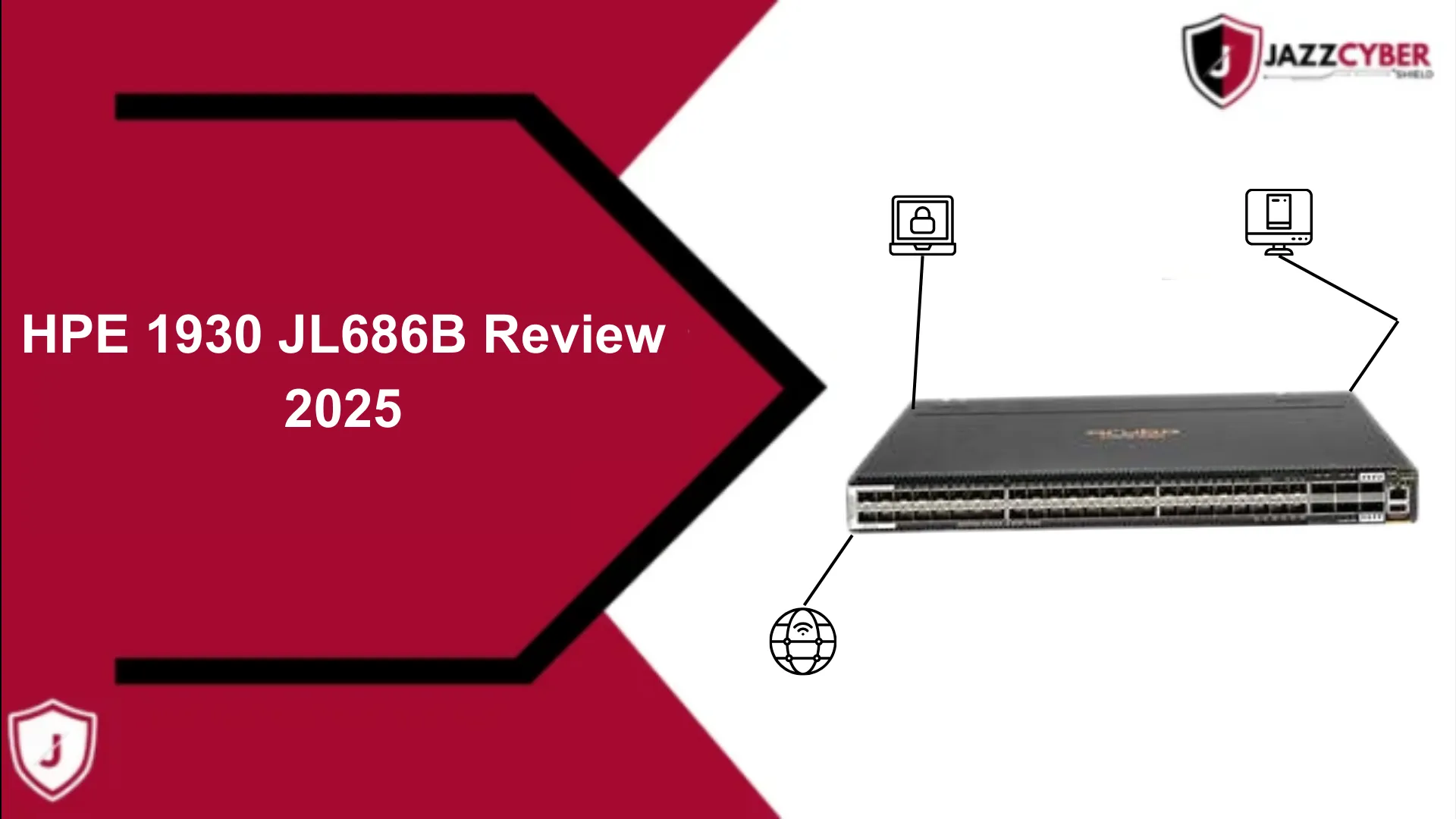 HPE 1930 JL686B 48-Port PoE Smart Managed Switch with 370W power and 10GbE SFP+ uplinks for business networks