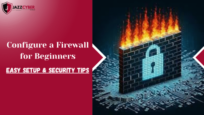 Beginner setting up a firewall on a computer with simple step-by-step security guidance.