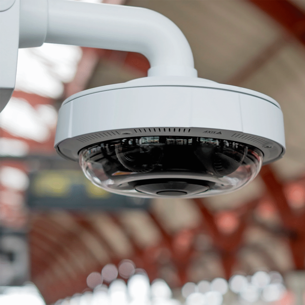 Key features of AXIS P3727-PLE 8MP multi-sensor surveillance camera.