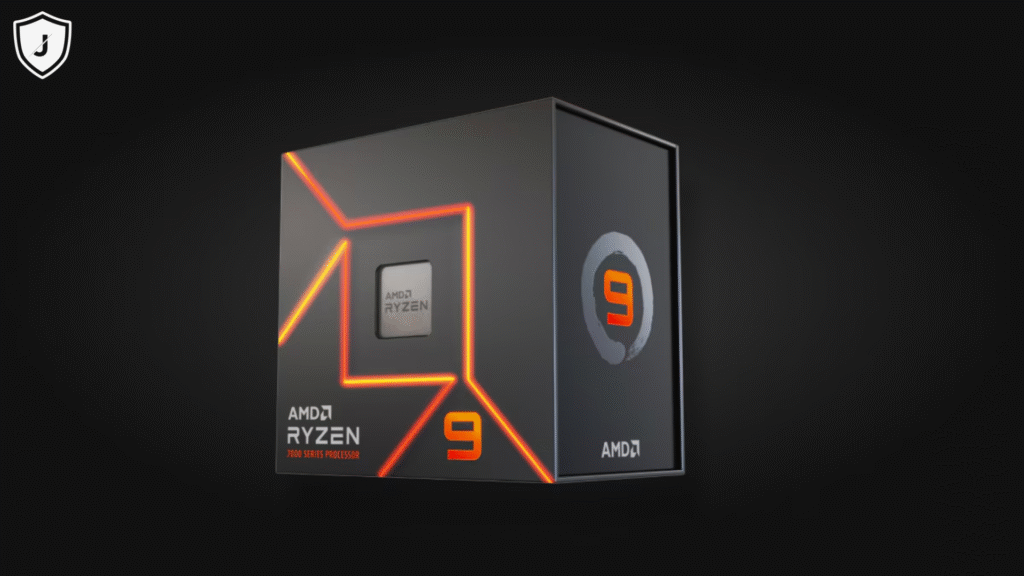 AMD Ryzen 9 7950X powering a 4K gaming setup showing smooth frame rates and ultra graphics performance.
