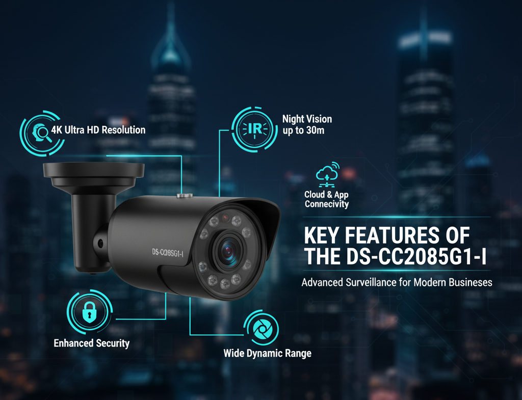 DS-2CD2085G1-I key features including 4K resolution, night vision, and weatherproof design