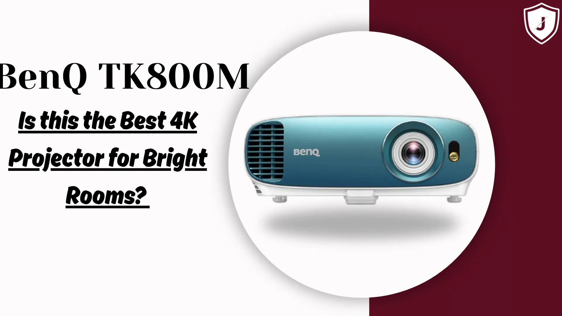 BenQ TK800M 4K UHD projector displaying vibrant colors in a bright living room with HDR and 3000 lumens brightness