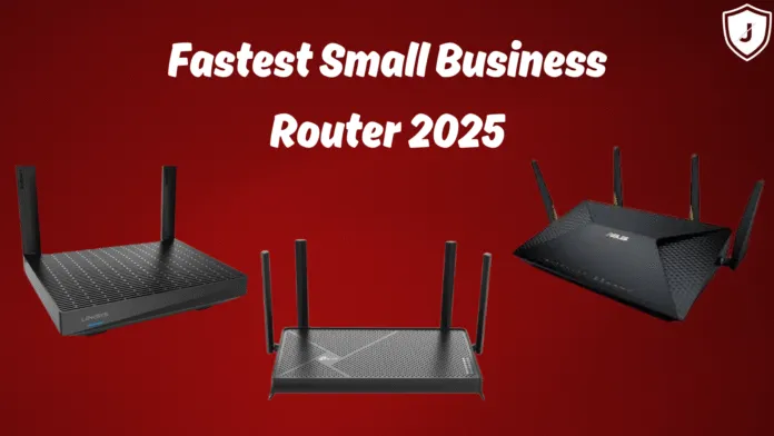 Fastest small business router 2025 with dual-band and mesh WiFi technology for high-speed secure office internet.