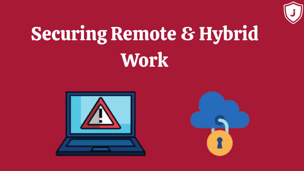 Secure remote and hybrid work network protected by next-gen firewall for business cybersecurity. 