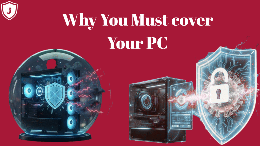 A user securing their computer with antivirus protection to prevent cyberattacks and ransomware threats.