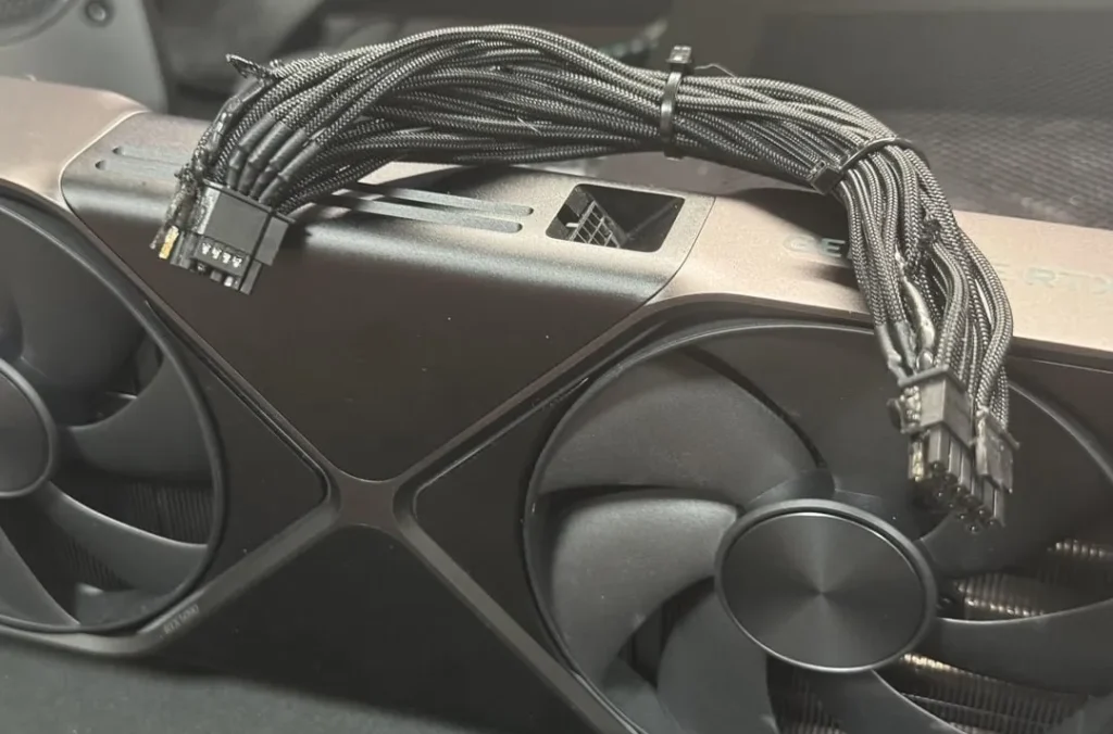 Nvidia RTX 5090 Burnt? Here’s How to Replace It After Mistakes showing burnt PCB marks