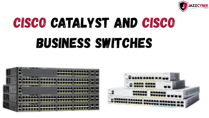 Cisco Catalyst and Cisco Business switches shown side by side for comparison