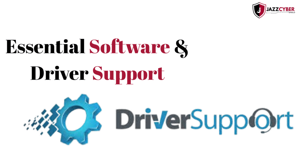 Icon or graphic representing software and driver support for computer hardware. 