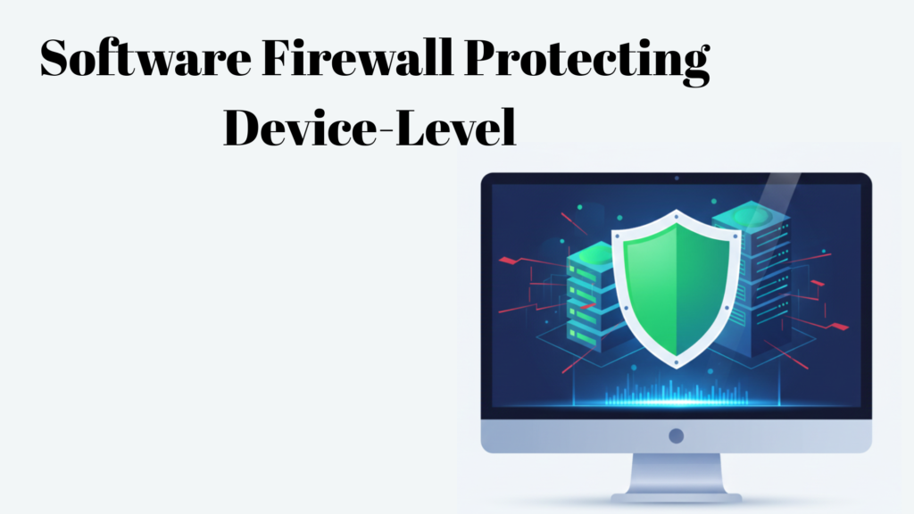 Software firewall protecting a computer by monitoring incoming and outgoing network traffic