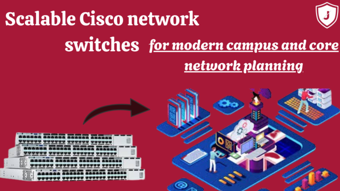 Cisco network switch showing scalable design and future network planning for enterprise growth