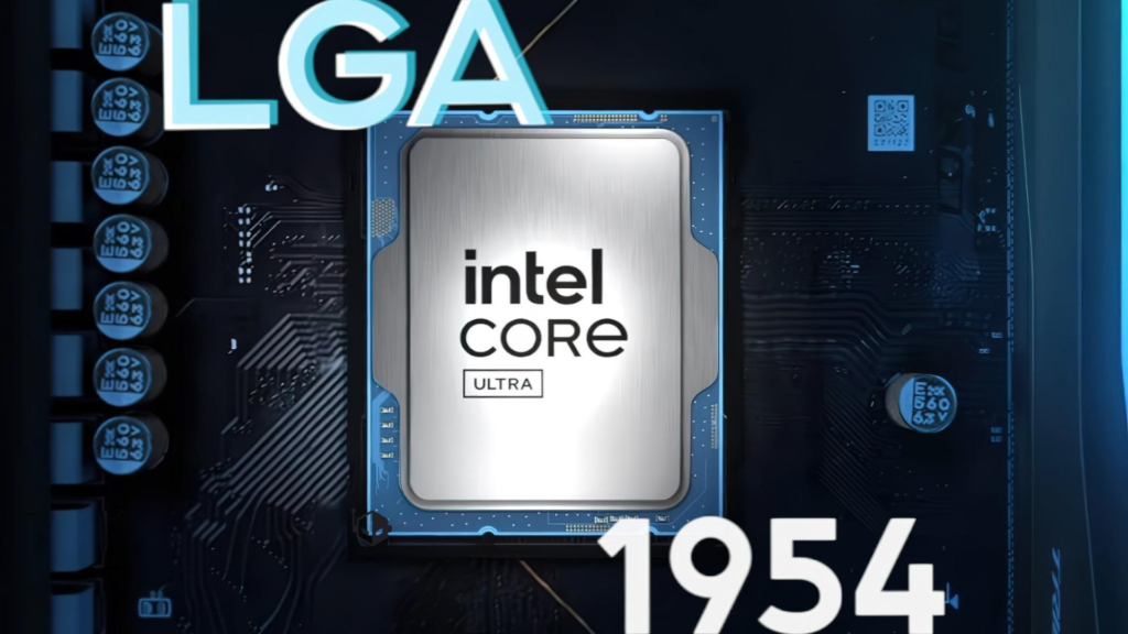 Intel LGA 1954 socket diagram for Nova Lake processors compared to the LGA 1851 socket.