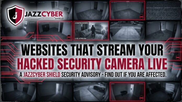Hacked security camera websites streaming live footage from compromised IP cameras