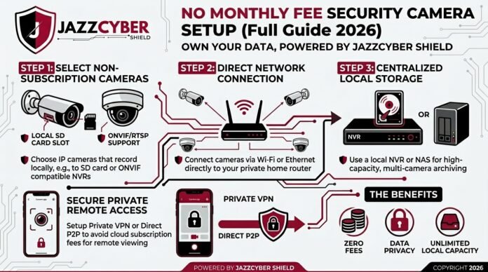 How to Setup Security Cameras Without a Monthly Fee - NVR Local Storage Guide 2026 by Jazz Cyber Shield