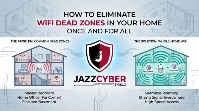 WiFi dead zones home fix guide 2026 — 6 proven solutions for whole-home coverage